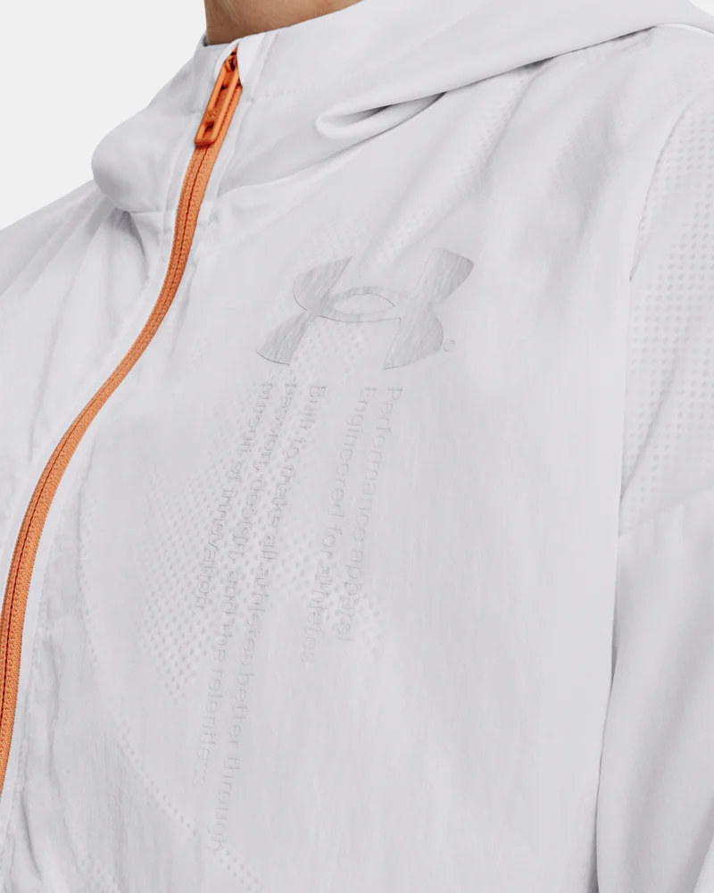 UNDER ARMOUR White Women's Woven Graphic Jacket for Women | Best Price UAE